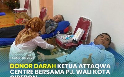 Kegiatan Donor Darah Ketua At Taqwa Bersama Pj Walikota Cirebon