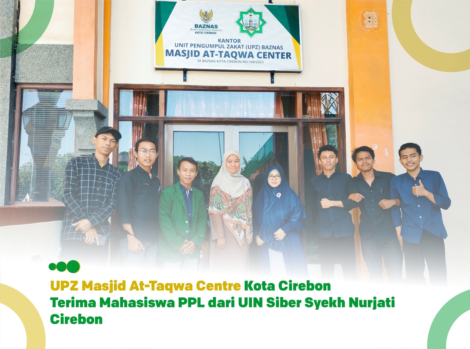 UPZ Masjid At-Taqwa Centre Kota Cirebon Terima Mahasiswa PPL dari UIN Siber Syekh Nurjati Cirebon