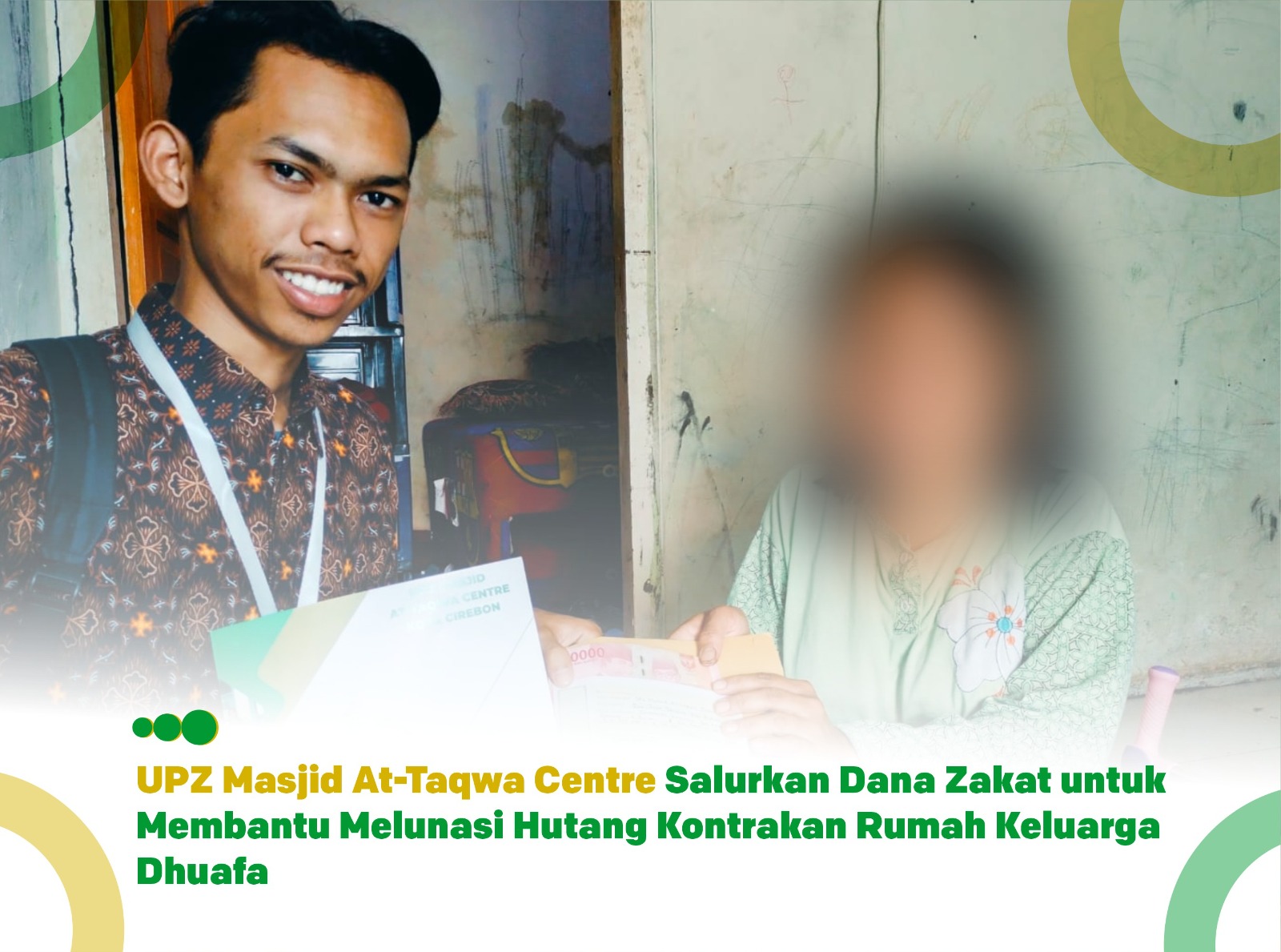 UPZ Salurkan Dana Zakat untuk Melunasi Hutang Kontrakan Rumah