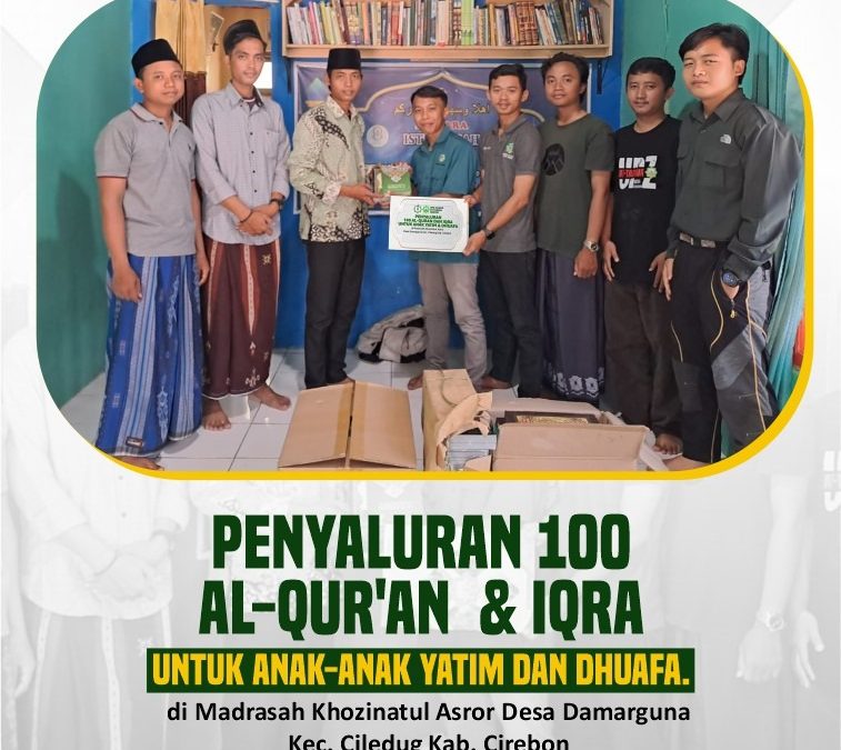 Penyaluran 100 Al-Qur’an dan Iqra untuk Anak-anak Yatim dan Dhuafa