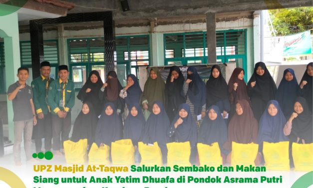 Pendistribusian Sembako dan Makan Siang untuk Anak Yatim Dhuafa di Pondok Asrama Putri Manarussalam