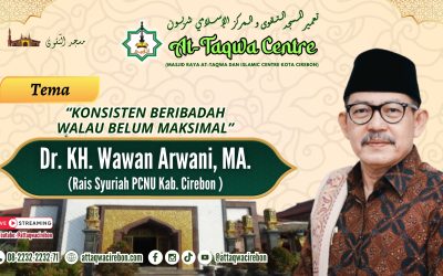 KONSISTEN BERIBADAH WALAU BELUM MAKSIMAL Oleh : Dr. H. Wawan Arwani Amin, M.Ag (Rois Syuriah PCNU Kab. Cirebon)