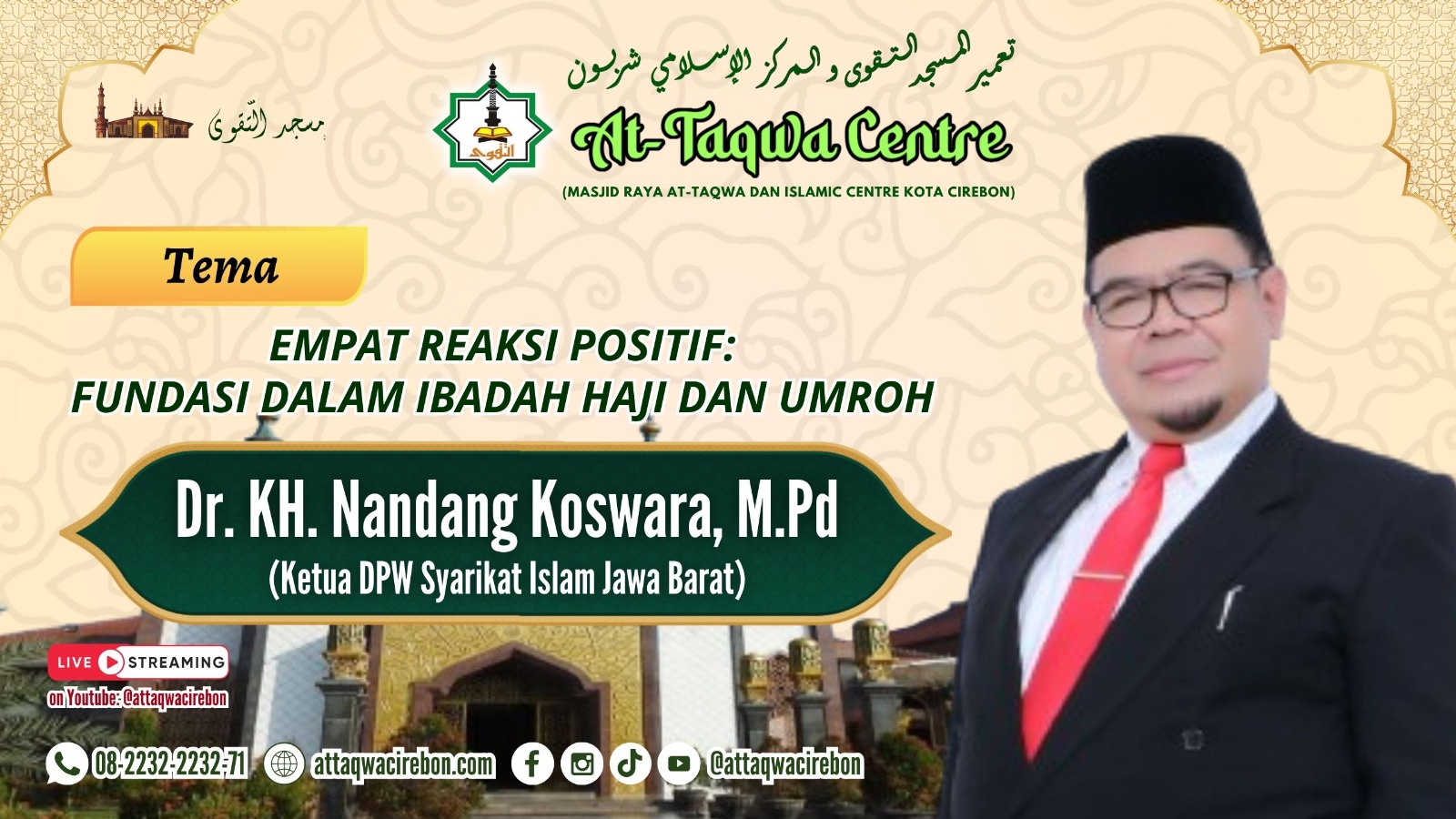 EMPAT REAKSI POSITIF: FUNDASI DALAM IBADAH HAJI DAN UMROH Oleh, Dr. H. Nandang Koswara, M.Pd