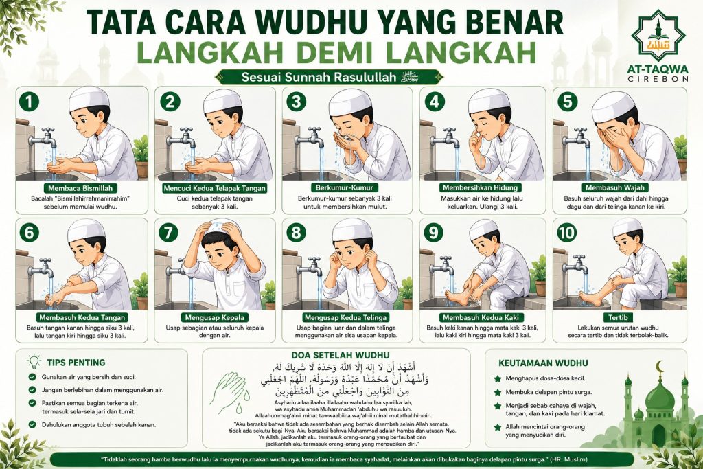 Tata Cara Wudhu yang Benar Langkah demi Langkah
