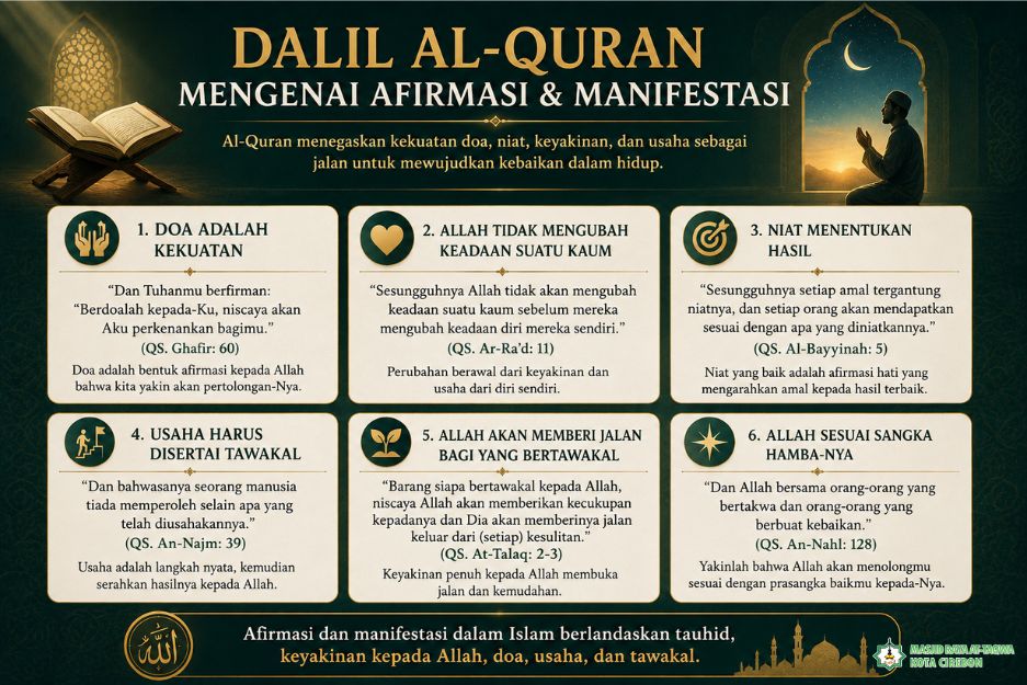 dalil al quran mengenai afirmasi dan manifestasi