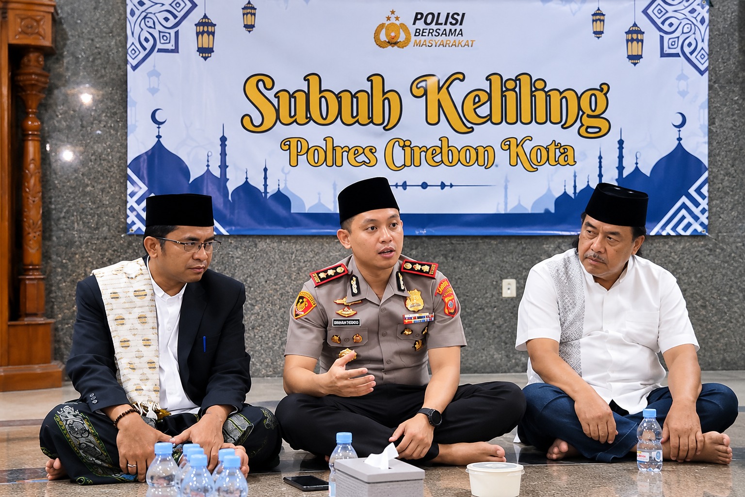 Kapolres Cirebon Kota bersama Ketua At-Taqwa Centre di Masjid Raya At-Taqwa Cirebon